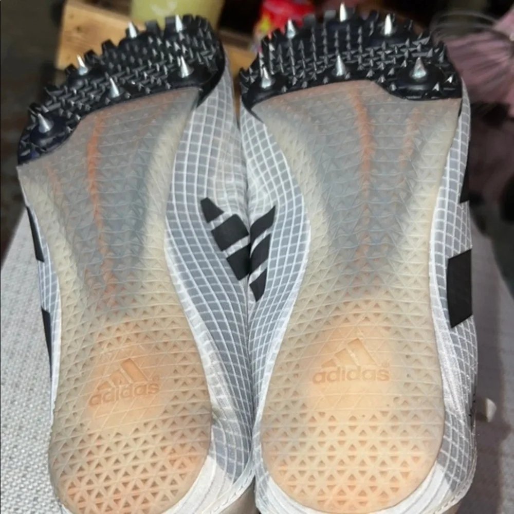 Adidas Black and White ADIDAS Athletic Shoes with Signature Stripes, pre loved